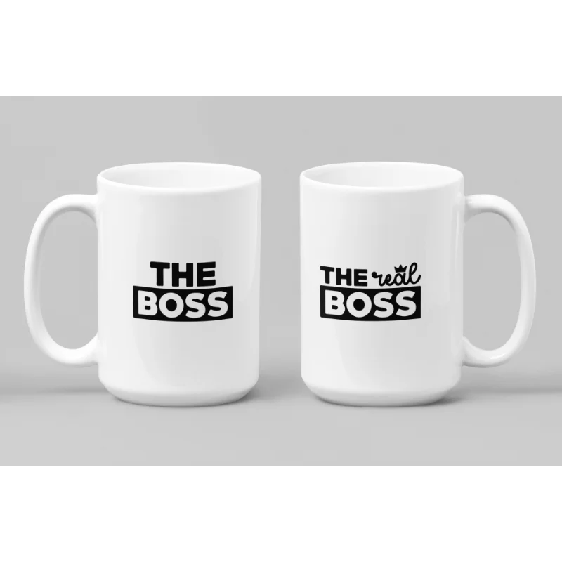 The Boss and The Real Boss Cup - Perfect Pair for Power Couples!